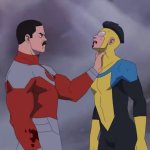 Thragg holding Mark Grayson's Neck