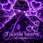 3 purple hearts meme