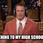 It Was Mostly Songs from the 1980s | Me listening to my high school tunes: | image tagged in gifs,memes,music,wwe,1980s,high school | made w/ Imgflip video-to-gif maker