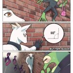 Goat-Frog angle wall meme