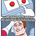 Two Buttons | That blonde lady from Powerpuff Girls named Bubbles; Cobra Bubbles; Literally the Lilo & Stitch fans before the 2nd live action movie's announcement who still got traumatized when Jumba's role was changed due to Gantu was adapted out in the live action L&S movie just like Tasha & Austin did in Backyardigans reboot | image tagged in memes,two buttons,lilo and stitch,name soundalikes,powerpuff girls,ptsd | made w/ Imgflip meme maker