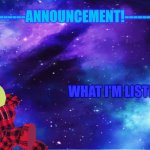 Announcement - Listening meme