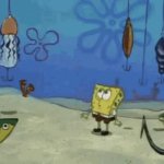 Spongebob fishing fisherman hooked GIF Template