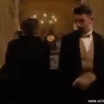 two men in suits dancing at a party meme