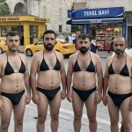 [AI] Turkish men wearing bikinis