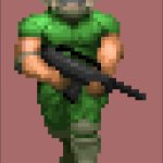 Doomguy walking