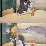 spike punching tom meme template