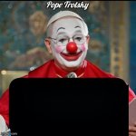 Pope Trotsky with sign