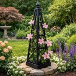 An 8–10 pound obelisk is ideal for a decorative, medium-sized, o
