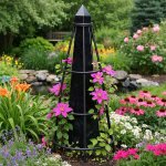 An 8–10 pound obelisk is ideal for a decorative, medium-sized, o