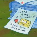 Dear Gary I am sorry