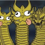 Three dragons, two silly, one serious
