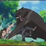 Bear attack GIF Template