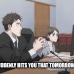 Mondays, am I right? | When it suddenly hits you that tomorrows Monday | image tagged in gifs,i hate mondays | made w/ Imgflip video-to-gif maker
