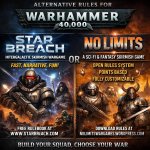 Warhammer 40,000 Alternative rules: https://www.starbreach.com/h