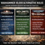 Warhammer 40,000 Alternative rules: https://www.starbreach.com/h