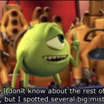 I spotted several big mistakes meme