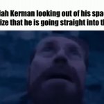 Kerbal space program | jebediah Kerman looking out of his spaceship to realize that he is going straight into the mun | image tagged in gifs,funny | made w/ Imgflip video-to-gif maker