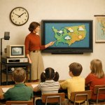 Teacher teaching with ITCs