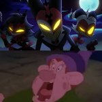 Stanley is scared of Blitzo and his friends | image tagged in who is scared of blitzo and his friends,deviantart,helluva boss,hazbin hotel,vivziepop | made w/ Imgflip meme maker