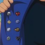 Pokemon badges in jacket