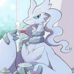 reshiram drinking somthing