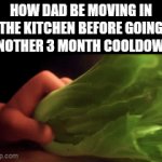 They be creating masterpiece I tell ya | How dad be moving in the kitchen before going  another 3 month cooldown: | image tagged in gifs,funny,memes,food | made w/ Imgflip video-to-gif maker