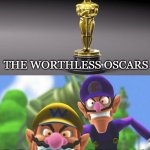 wario bros hates the oscars | the worthless oscars; they are garbage awards | image tagged in wario bros hates what,oscars,the oscars,i hate you,mario tennis,relatable memes | made w/ Imgflip meme maker