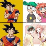 goku drake | image tagged in goku drake,dragon ball z,anime memes,memes,my hero academia,anime | made w/ Imgflip meme maker