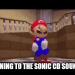 Sonic CD | Me listening to the Sonic CD soundtrack | image tagged in gifs,sonic the hedgehog,mario | made w/ Imgflip video-to-gif maker