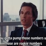 You gotta pump up those numbers GIF Template