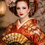 Salma Bennani as a geisha