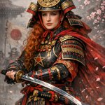 Princess Lalla Salma of Morocco as a samurai