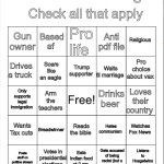 Conservative bingo meme