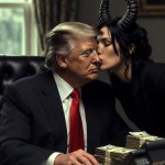 Donald Trump Satan Evil Greed Bribery Corruption Faust