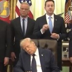 Trump asleep in the Oval Office with White House staff