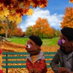 Elmo with Black Puppets