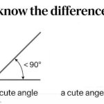 Acute angle vs a cute angel