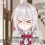 Alya crash out GIF Template