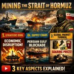 Mining the Strait of Hormuz refers to Iran deploying naval mines