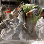 Man Working Hard Construction