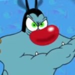 Oggy is not amused meme