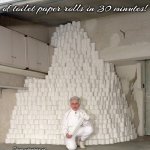 Mount Paperest. | Welcome to Mount Paperest, where we climb the entire mountain of toilet paper rolls in 30 minutes! Your adventure at Mount Paperest helps fit the journey! When you reach the top, you scratch those toilet paper rolls! Here we go! Mount Paperest; mountpaperest.com/whywecreatedthisland | image tagged in mountain of toilet paper,advertisement,parody | made w/ Imgflip meme maker