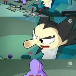 Mad Scientist Correcting Purple Octopus's Explanations Meme