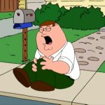 Peter holding knee