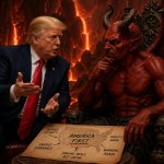 Trump talking to his master