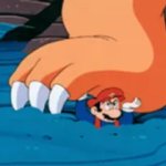 Bowser steps on Mario meme