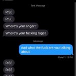 Rise rise rise text