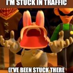 I hate traffic | POV: My brain when I'm stuck in traffic; (I've been stuck there for more than 30 minutes) | image tagged in smg4 screams,smg4 | made w/ Imgflip meme maker