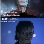 MJ Thriller real life vs. Jaafar Jackson Thriller (Michael) meme
